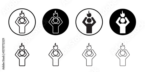 Burnout icon simple vector isolated symbol