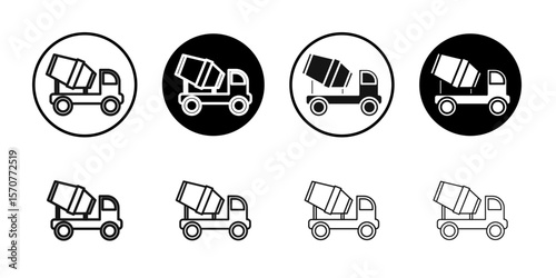 Cement mixers icon simple vector isolated symbol