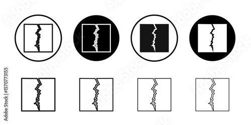 Crack icon simple vector isolated symbol