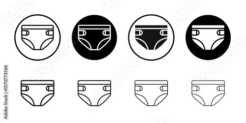 Diaper icon simple vector isolated symbol