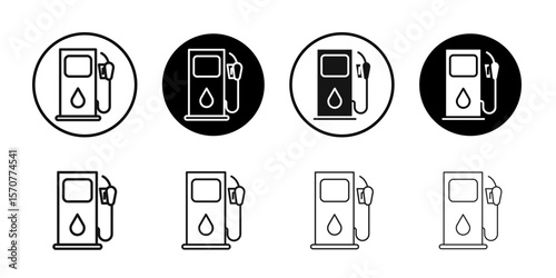 Gas station Icon simple vector isolated symbol
