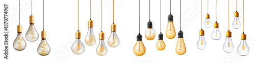 Hanging Light Bulbs Collection: Vintage Edison Style Illumination