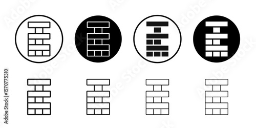 Jenga icon simple vector isolated symbol