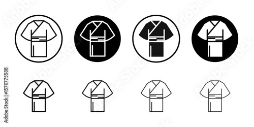 Kimono icon simple vector isolated symbol