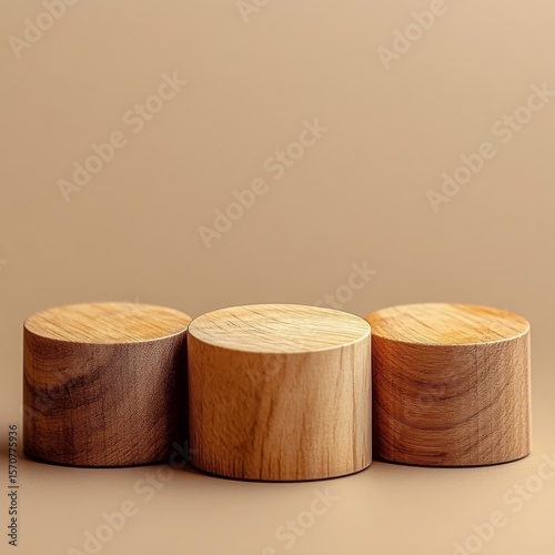 Empty podium and product pedestal design suited for cosmetic display showcasing versatility in styling and arrangement for promotional use in retail environments