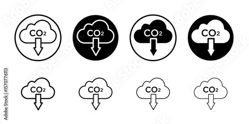 Low carbon dioxide icon simple vector isolated symbol