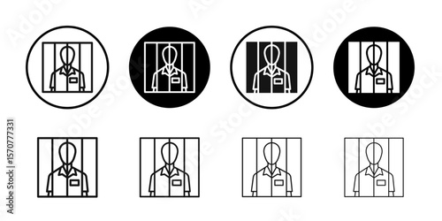 Prisoner icon simple vector isolated symbol