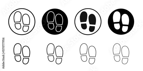 Shoe print icon simple vector isolated symbol
