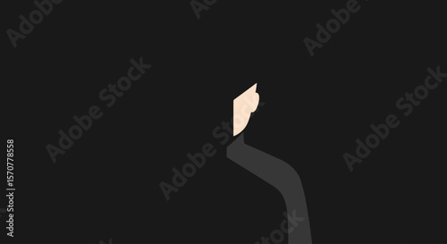 Minimalist Figure in Shadow - Solitude and Mystery