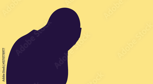 Isolated Silhouette: A Visual Representation of Sadness and Solitude