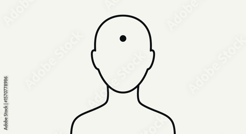 Ajna Chakra Activation: Minimalist Line Art Illustration