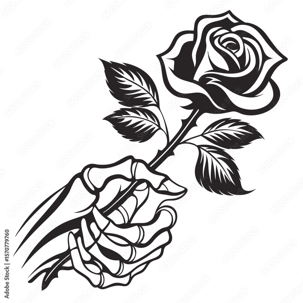Skeleton Hand Holding Rose Skeleton Hand Holding Rose