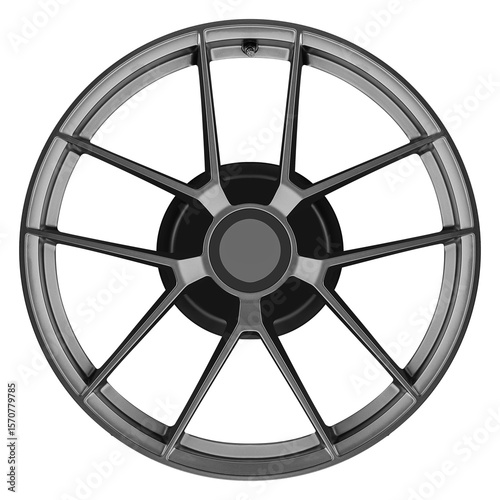 Gray alloy wheel