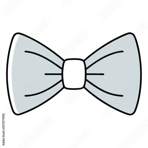 Silver and Gray Bow Tie