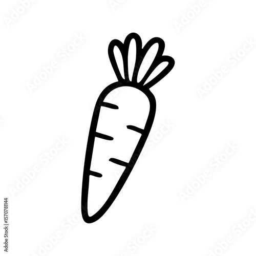 にんじん　線画　手書き