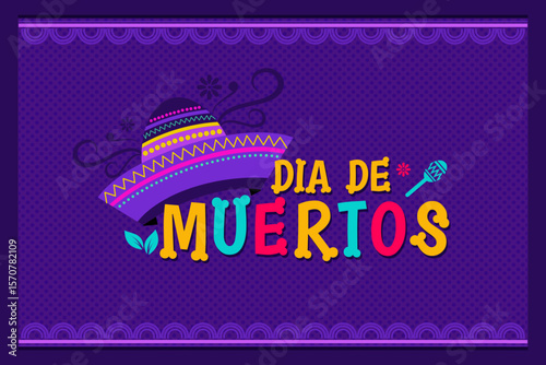 Dia de los muertos hand drawn vector background