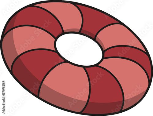 vector illustration of a swimming tube