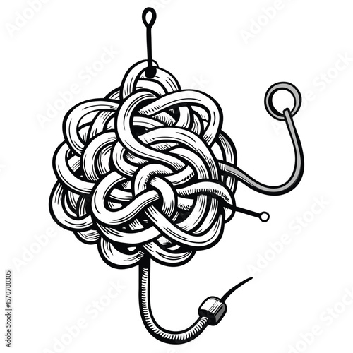 Untangling Fishing Line Knots