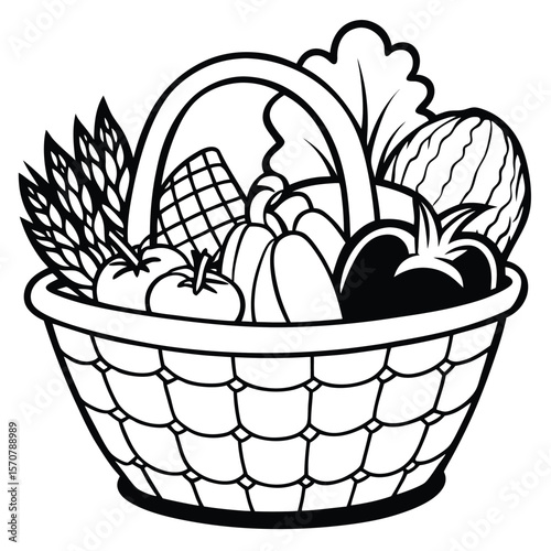 Harvest Basket Fresh Produce Vegetables