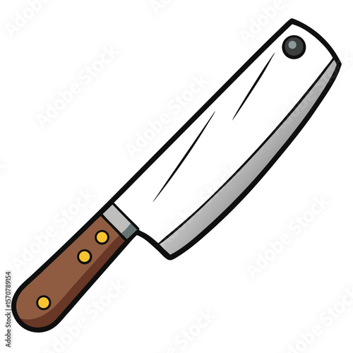 Sharp Kitchen Cleaver Knife Icon