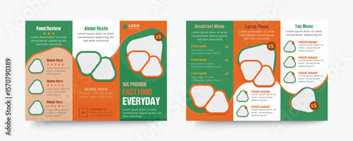 Restaurant trifold menu template