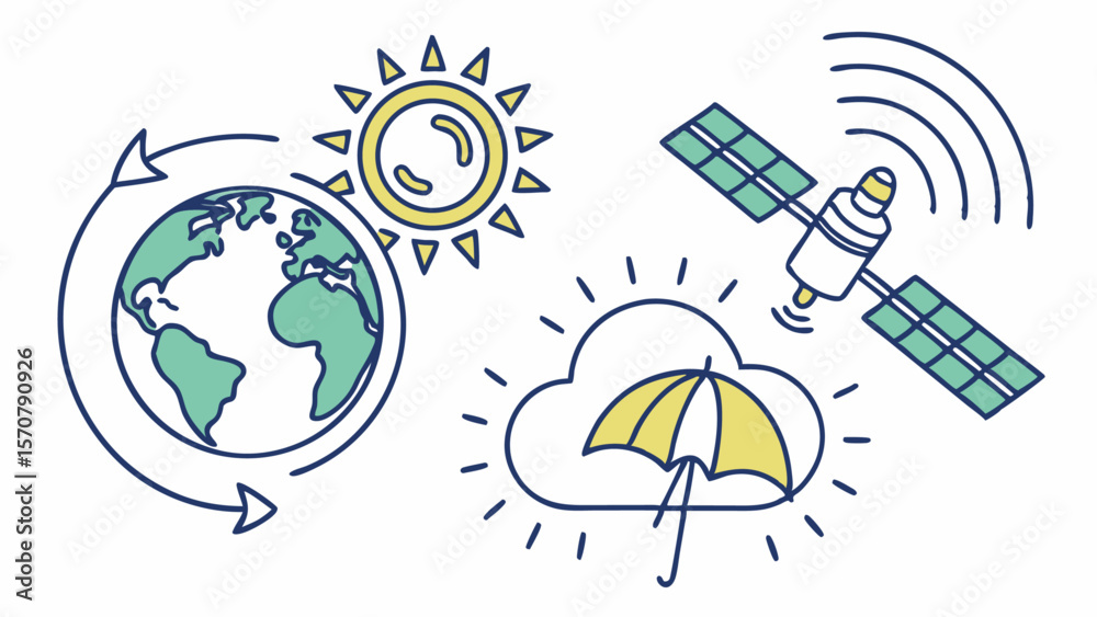 Naklejka premium geoengineering--solar-radiation-management---icon- (2)