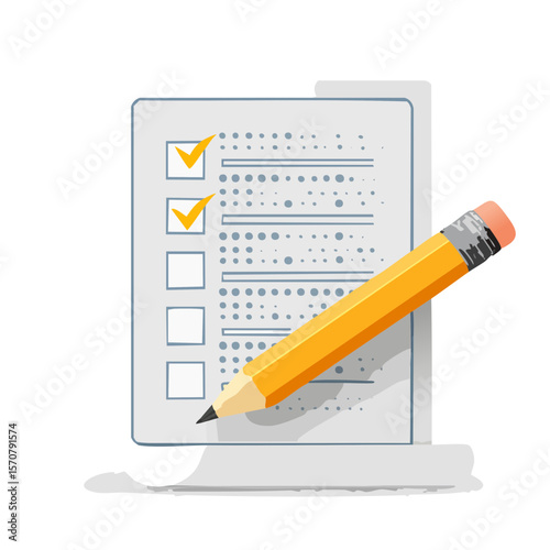 Checklist with Pencil - Efficient Task Management & Productivity