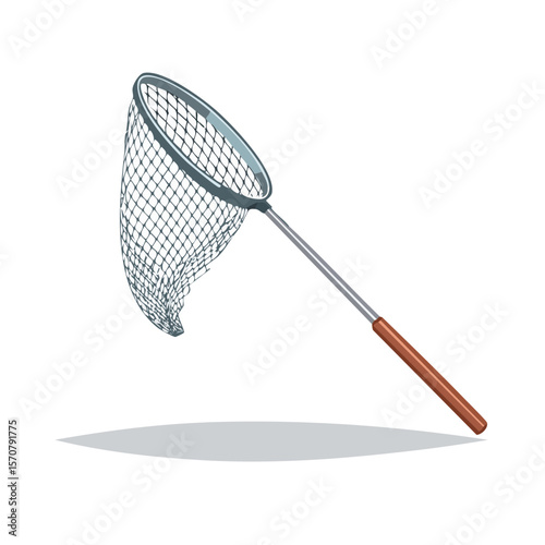 Vector Illustration of a Butterfly Net