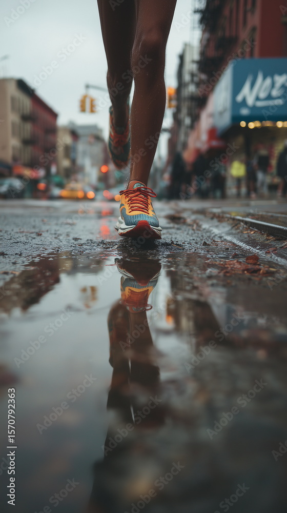Obraz premium running on the street
