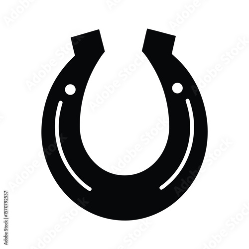 Horseshoe supportive trendy icon joyful abstract vector illustration artwork design |