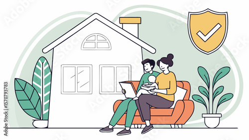 A young mother and her child relax on a sofa at home, highlighting comfort and family bonding.