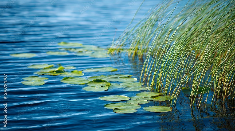 Tranquil pond with floating lily pads and gently rustling reeds, creating a peaceful and serene fishing spot surrounded by nature, calm water surface reflecting soft breeze and natural beauty
Tranquil pond with floating lily pads and gently rustling reeds, creating a peaceful and serene fishing spot surrounded by nature, calm water surface reflecting soft breeze and natural beauty
