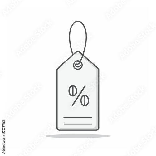 Price Tag with Percentage Symbol, Promotion Icon