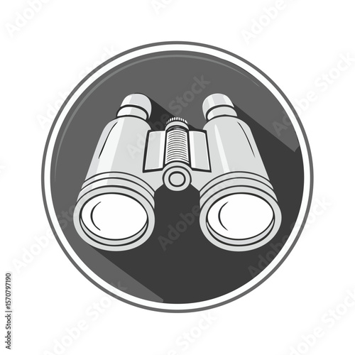 Binoculars icon searching looking observing exploring tool discovery finding vector illustration