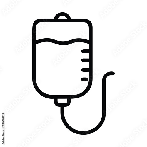 Blood transfusion icon symbol on white background