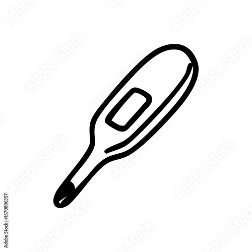 体温計　線画　手書き