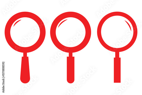 magnifying glass icon set 