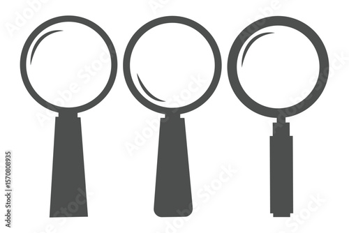 magnifying glass icon set 