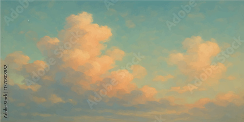 Fiery sunset clouds paint the sky with hues of red, orange, and yellow, creating a beautiful and dramatic cloudscape