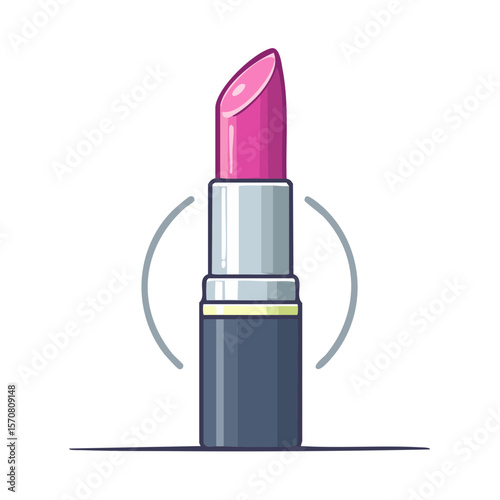 Pink lipstick illustration graphic beauty product makeup studio shot cosmetics drawing icon trendy design