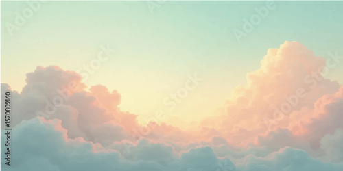 Golden light illuminates a breathtaking cloudscape as the sun dips below the horizon, painting the sky with the vibrant colors of sunset