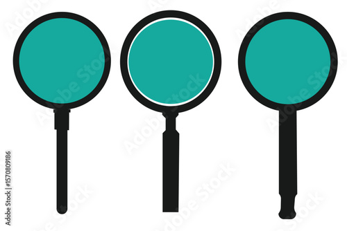 magnifying glass icon set 