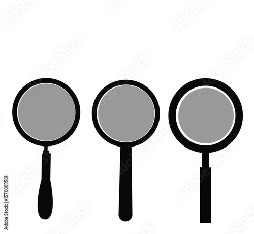 magnifying glass icon set 