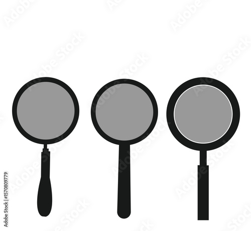 magnifying glass icon set 