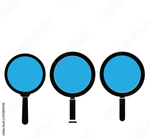 magnifying glass icon set 