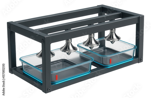 Sound suppression system with large water deluge nozzles and collection basins