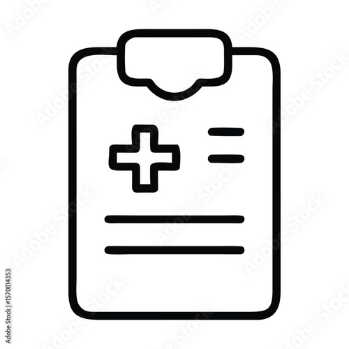 Medical report icon outline medical report vector icon for
