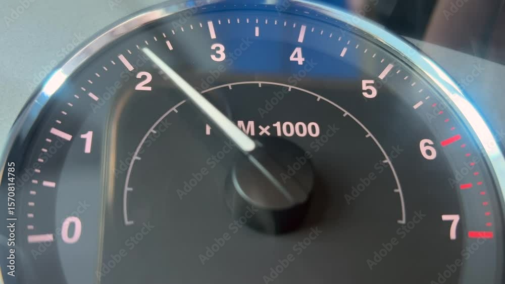on the dashboard of the car the engine speed v8 on the dashboard of the car the engine speed v8