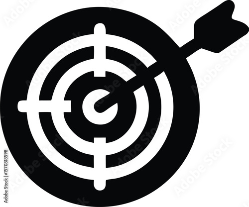 Arrow hitting the center target icon