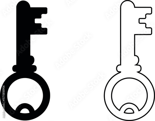 Unlocking secrets key vector illustration security access vintage key design